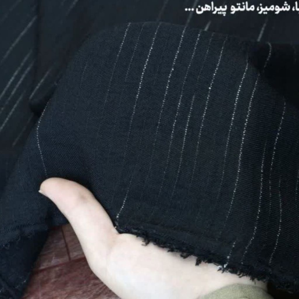 خرید آنلاین پارچه شانتون صوفیا مشکی آبشاری