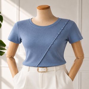 خرید اینترنتی قیمت تیشرت یقه گرد زنانه آزاده
