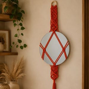 آینه مکرومه دستبافت