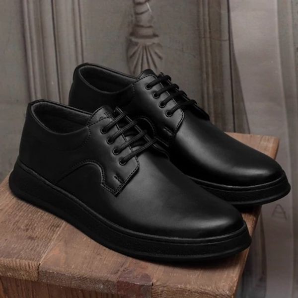 کفش مردانه رسمی اداری بندی مدل پالرمو مشکی 40 تا 44