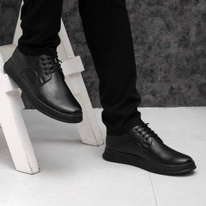 خرید اینترنتی قیمت کفش مردانه رسمی اداری بندی مدل پالرمو مشکی 40 تا 44