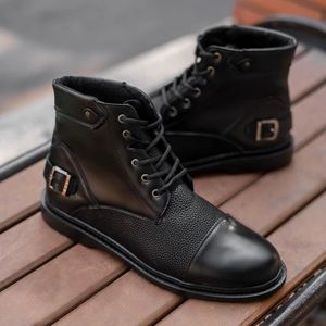 خرید اینترنتی قیمت نیم بوت بندی مردانه مدل تگزاس مشکی 40 تا 44