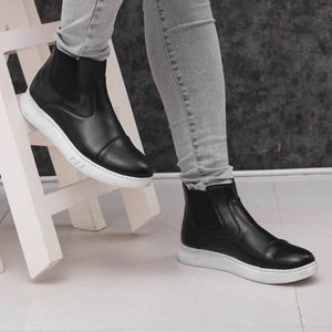 خرید اینترنتی قیمت نیم بوت مردانه دور دوخت کشی مدل آراز مشکی 40 تا 44