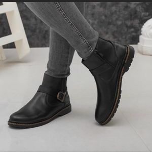 خرید اینترنتی قیمت نیم بوت مردانه دور دوخت زیپی مدل شیکاگو مشکی 40 تا 44