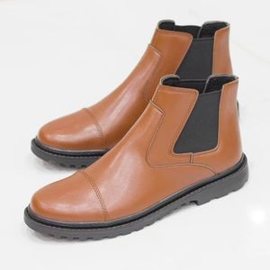 خرید اینترنتی قیمت کفش نیم بوت مردانه مدل ایتالیا رنگ عسلی 40 تا 44