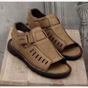 صندل مردانه تابستانی چسبی منچستر سدری