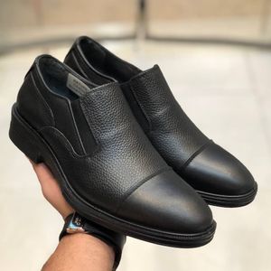 خرید اینترنتی قیمت کفش چر مجلسی مردانه بی بند مدل دایموند59