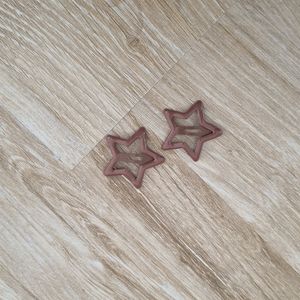 فروش اینترنتی گیره مو تق تقی خارجی دخترانه | پک 2 عددی رنگی و مقاوم طرح ستاره