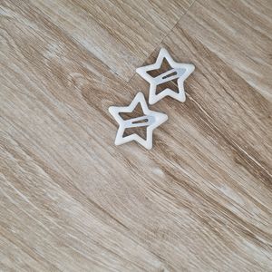 قیمت ارزان گیره مو تق تقی خارجی دخترانه | پک 2 عددی رنگی و مقاوم طرح ستاره