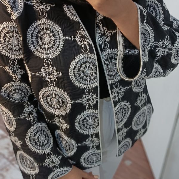 کت لینن سوزندوزی مدل هما