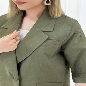 خرید اینترنتی قیمت کراپ کت تک یقه انگلیسی زنانه