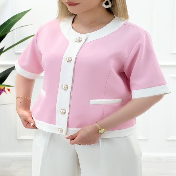 کت تک دو رنگ ترکیبی زنانه