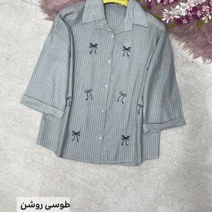 خرید آنلاین شومیز مانتویی لنین پاپیون تن خور زیبا