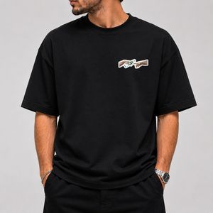 خرید اینترنتی قیمت تیشرت قواره باکسی طرح دوغ آبعلی - پارچه دو نخ پنبه