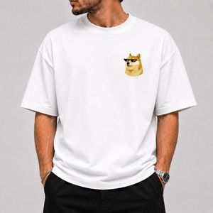 خرید اینترنتی قیمت تیشرت قواره باکسی طرح Doge Meme - پارچه دو نخ پنبه