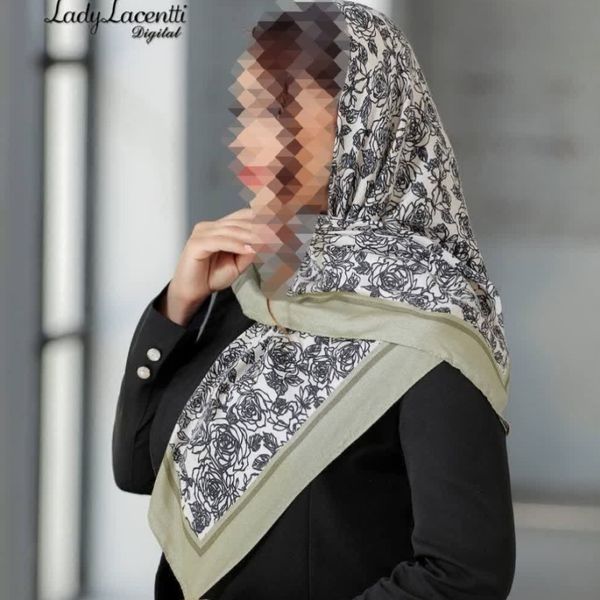 روسری نخی قواره صد سیا اسکارف اعلا