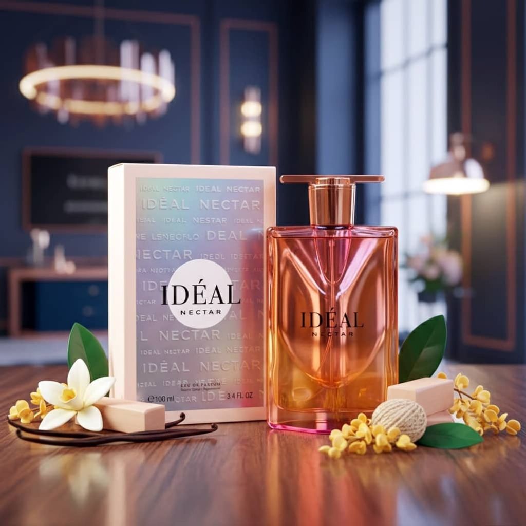 خرید اینترنتی عطر ادکلن پرفروش ملایم و شیرین زنانه لانکوم آیدول نکتار فراگرنس ورد اصل