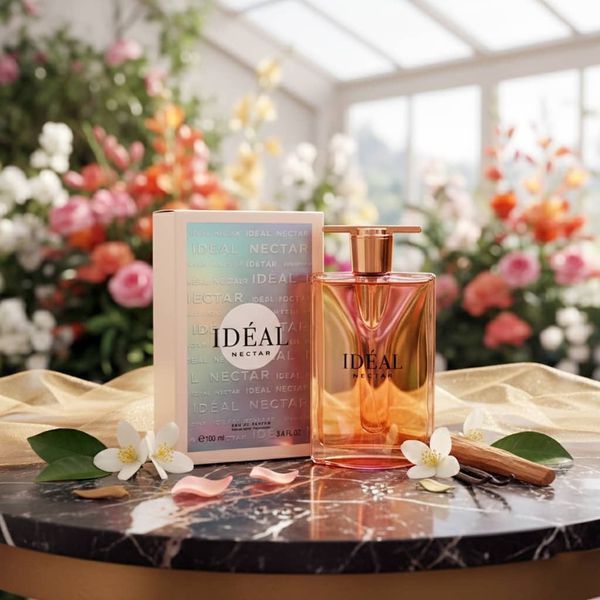 عطر ادکلن پرفروش ملایم و شیرین زنانه لانکوم آیدول نکتار فراگرنس ورد اصل