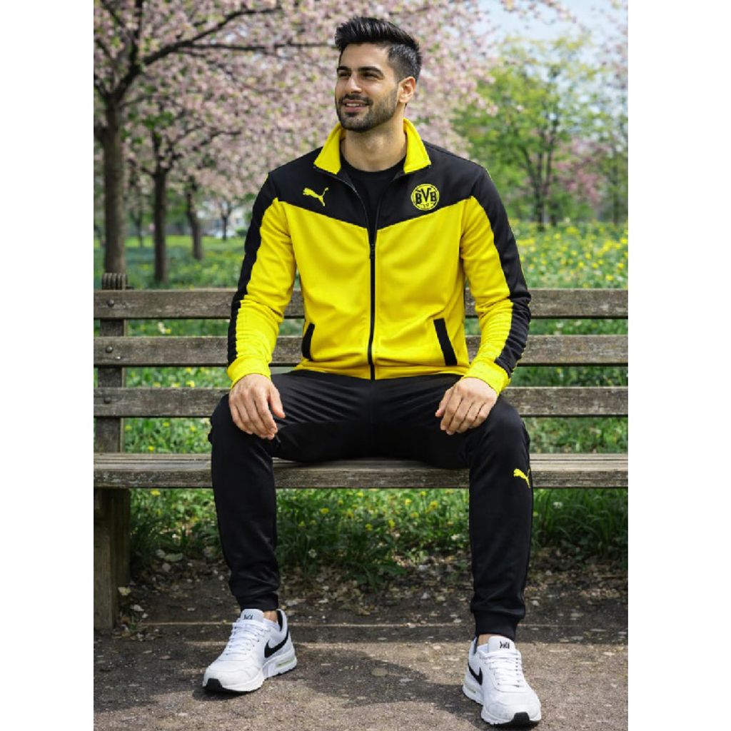 خرید اینترنتی قیمت ست راحتی مردانه سوییشرت شلوار دورتموند مدل BVB09