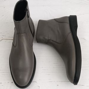 فروش اینترنتی نیم بوت مردانه چرم طبیعی دست دوز مدل آلپاین اسپرت طوسی