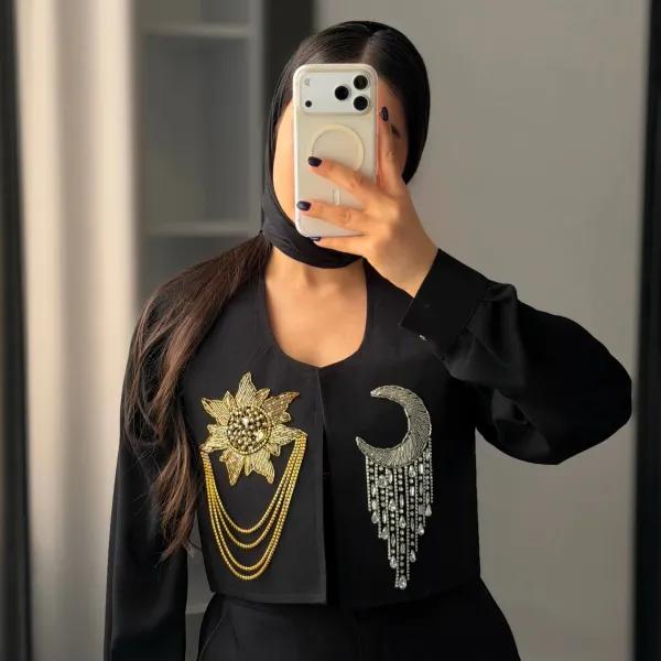 سخمه جواهردوزی ماه و خورشید کد 1319