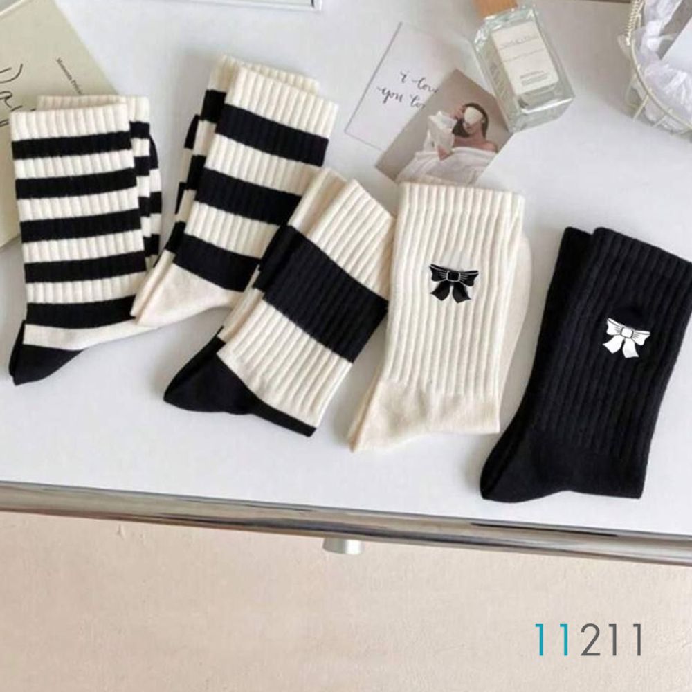 خرید اینترنتی قیمت پک 5 جفتی جوراب ساقدار زنانه