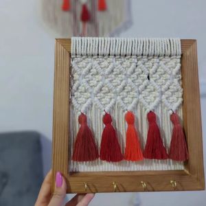 جاکلیدی چوبی مکرومه طرح ناهید