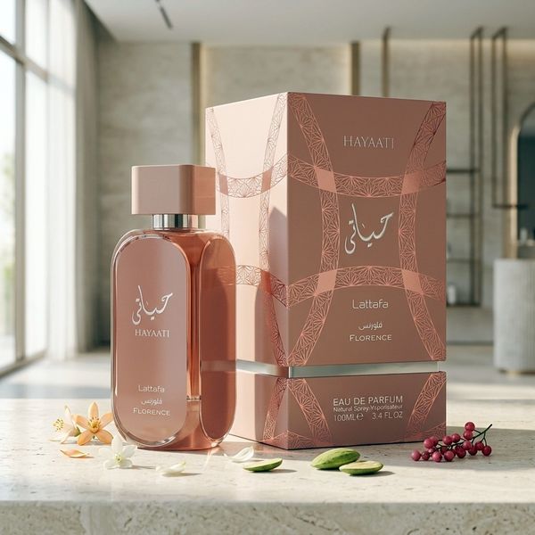 عطر ادکلن زنانه حیاتی فلورنس لطافه اصل دارای هارد باکس شیک حجم 100 میل