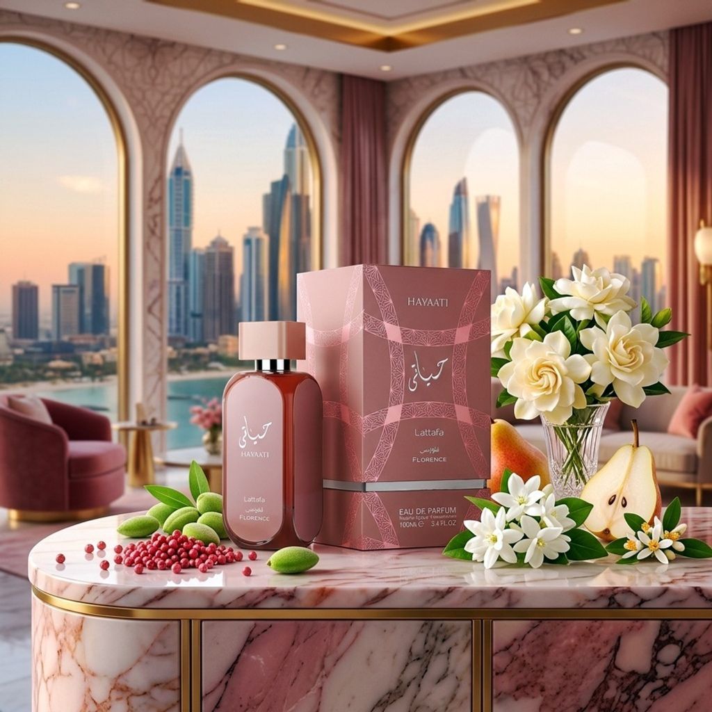 مشخصات عطر ادکلن زنانه حیاتی فلورنس لطافه اصل دارای هارد باکس شیک حجم 100 میل
