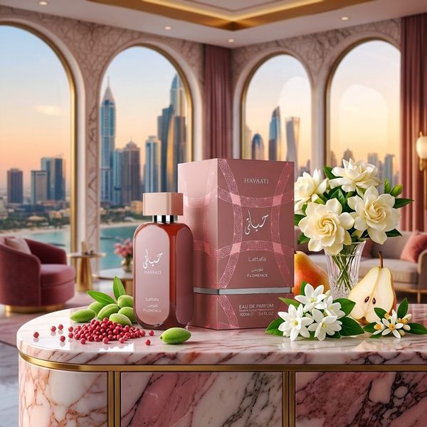 عطر ادکلن زنانه حیاتی فلورنس لطافه اصل دارای هارد باکس شیک حجم 100 میل