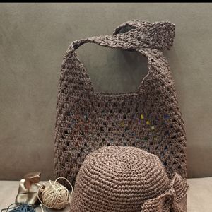 خرید اینترنتی کیف رافیا قهوه ای