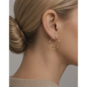 گوشواره حلقهای پیچ طلایی