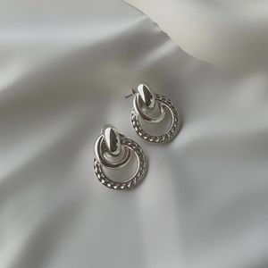 گوشواره وارداتی سیلور سه حلقه ای