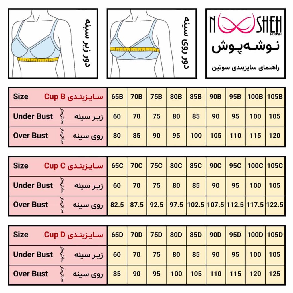 خرید اینترنتی سوتین کبریتی برند قنبر کاپ C سایز 36 80