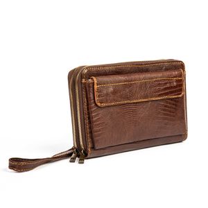 کیف دستی چرم طبیعی مدل  (قهوه ای - لیزارد )