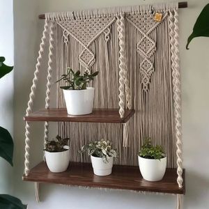 شلف مکرومه چوبی مدل بوهو