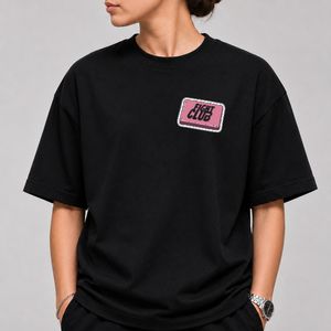 خرید اینترنتی قیمت تیشرت طرح Fight Club کارت صورتی قواره باکسی - پارچه دو نخ پنبه
