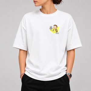 خرید اینترنتی قیمت تیشرت طرح Morty قواره باکسی - پارچه دو نخ پنبه