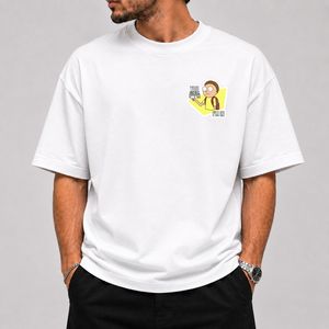 تیشرت طرح Morty قواره باکسی - پارچه دو نخ پنبه