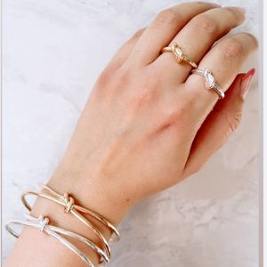 فروش اینترنتی انگشترگره نقره ای و طلایی ترند