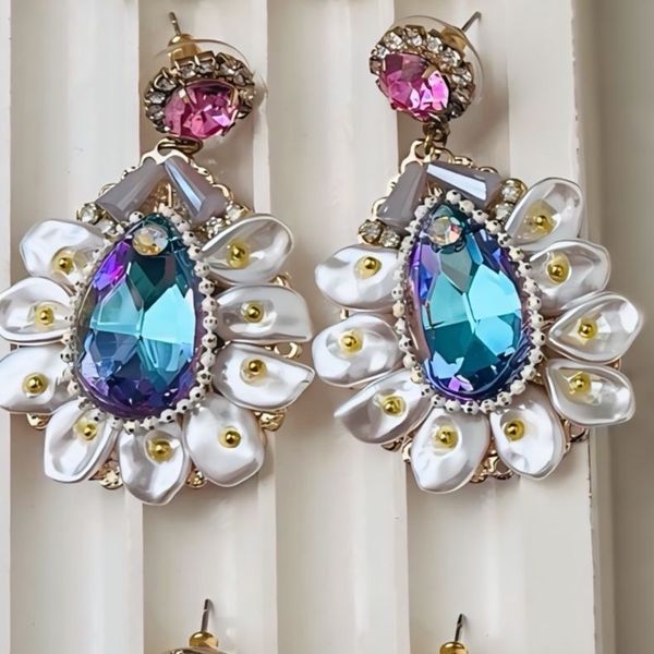 گوشواره رنگی گوشواره صدف گوشواره پینترستی زیبا
