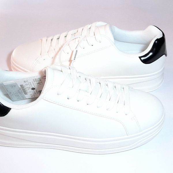 کتونی مردانه برشکا سفید Bershka Basic Trainers