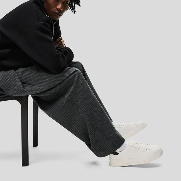 کتونی مردانه برشکا سفید Bershka Basic Trainers