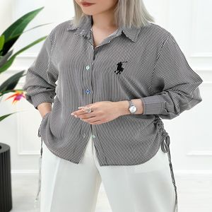 خرید اینترنتی قیمت شومیز بغل گتر راه راه زنانه