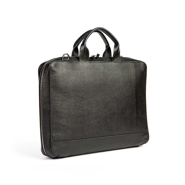 کیف اداری چرم طبیعی (فلوتر - مشکی)