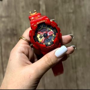 خرید اینترنتی ساعت مچی کاسیو جی شاک قرمز مدل GA110 اسپرت