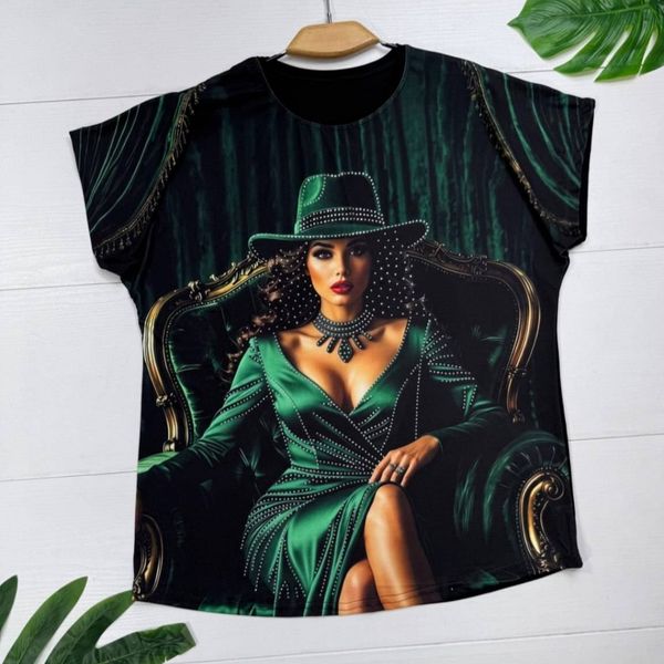 تیشرت نگین دار زنانه