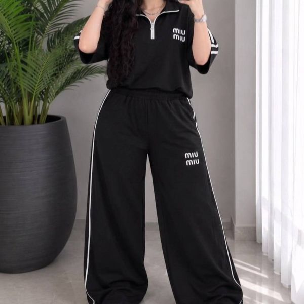 ست تیشرت و شلوار زنانه گلکسی miumiu