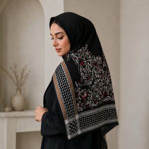 روسری نخی طرح چفیه برای اربعین