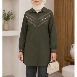 تونیک زنانه رنگ زیتونی تیره از 36 تا46